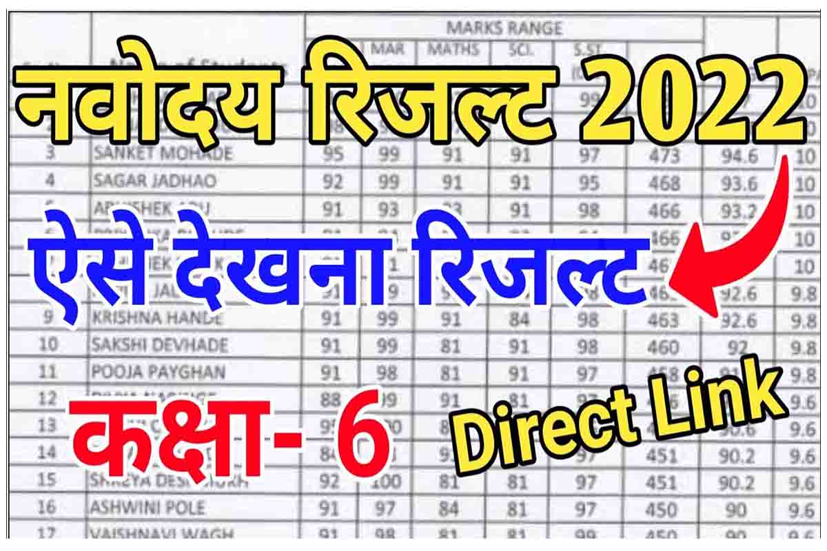 JNV Class 6th Result 2022: How To Check at navodaya.gov.in Cut Off Marks and Selection List Download 2 JNVST Class 6 Result 2022