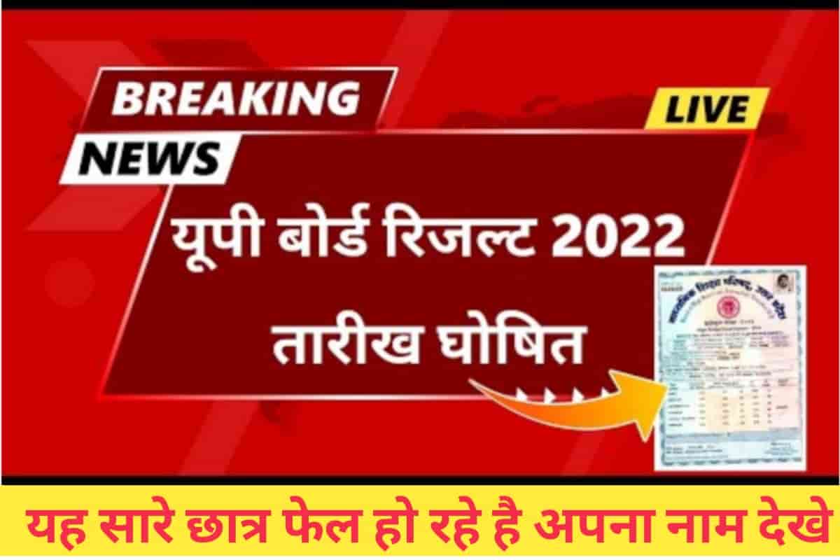 UP Board Exam Result 2022