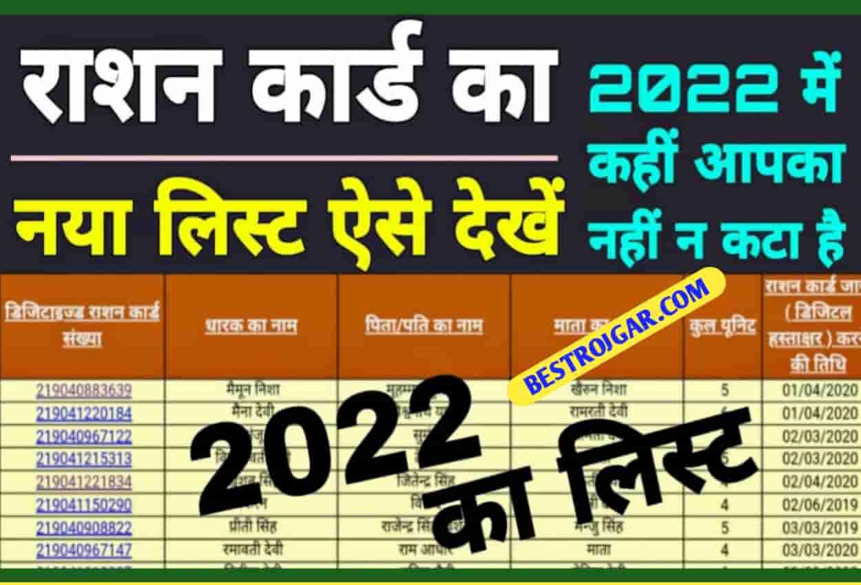 Ration Card List 2022