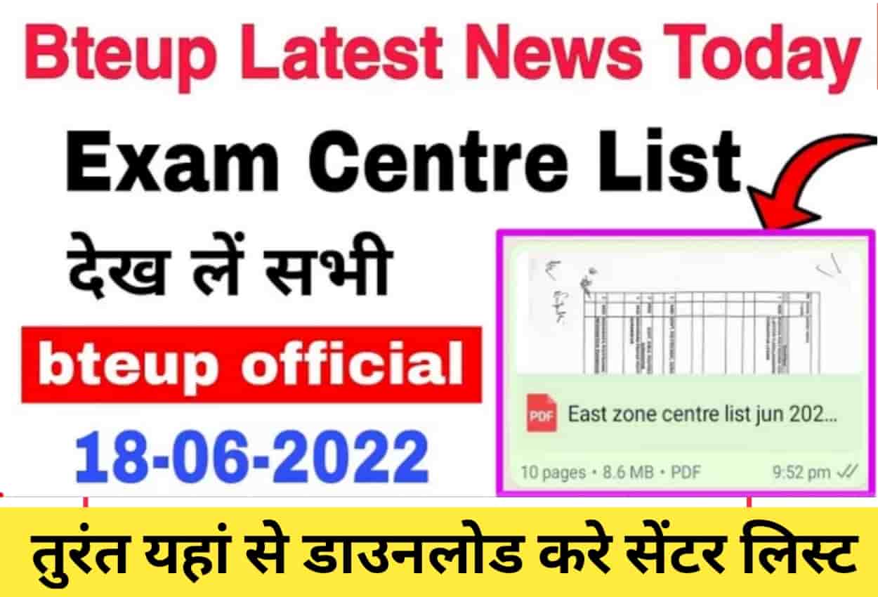 Bteup Exam Center List 2022