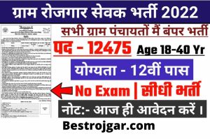 Panchayat Sahayak Bharti: Recruitment for the posts of Panchayat Assistant, apply immediately