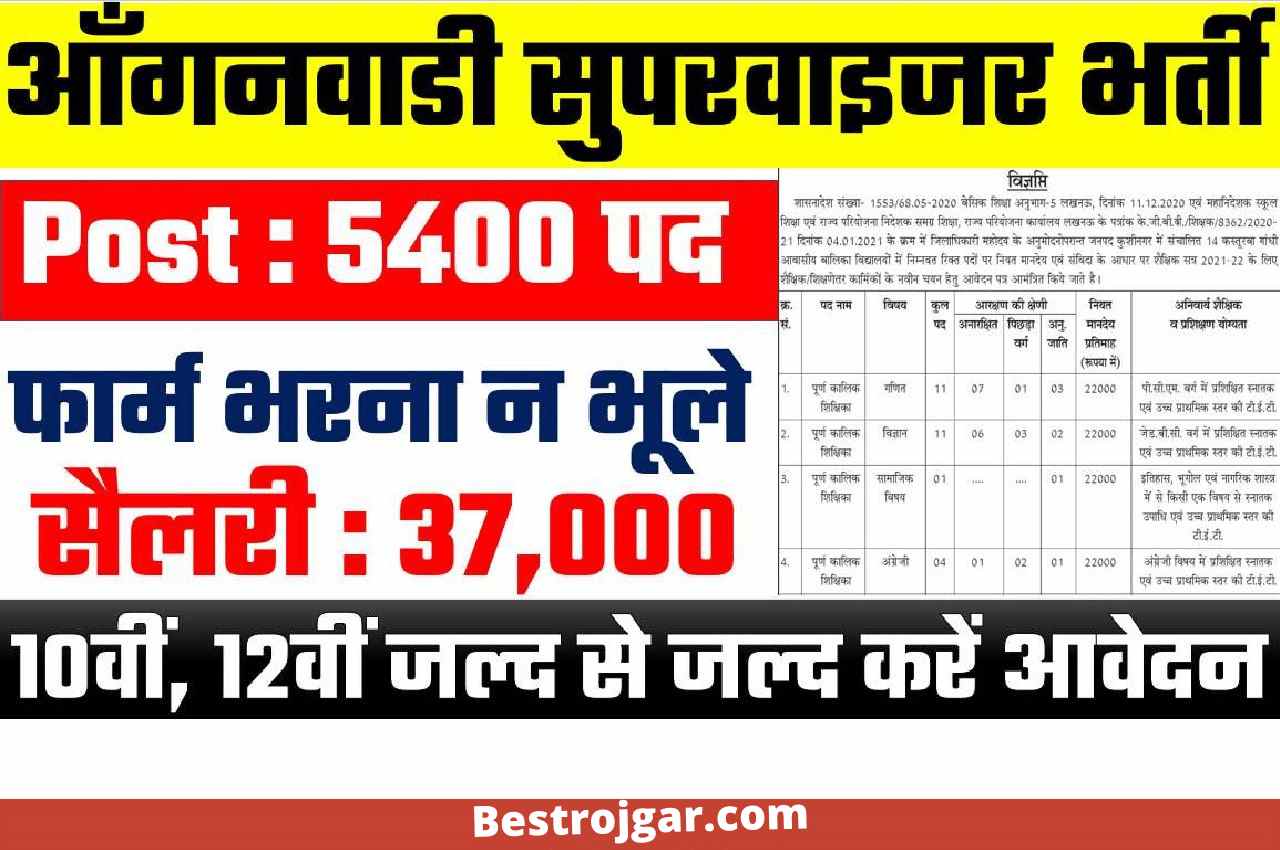 Anganwadi Supervisor recruitment