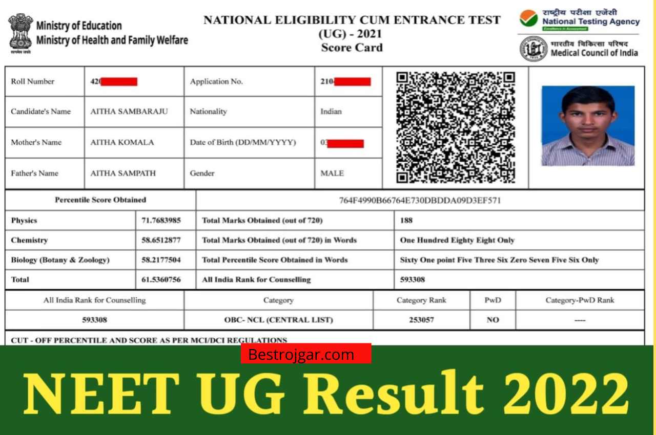 NEET UG Result 2022