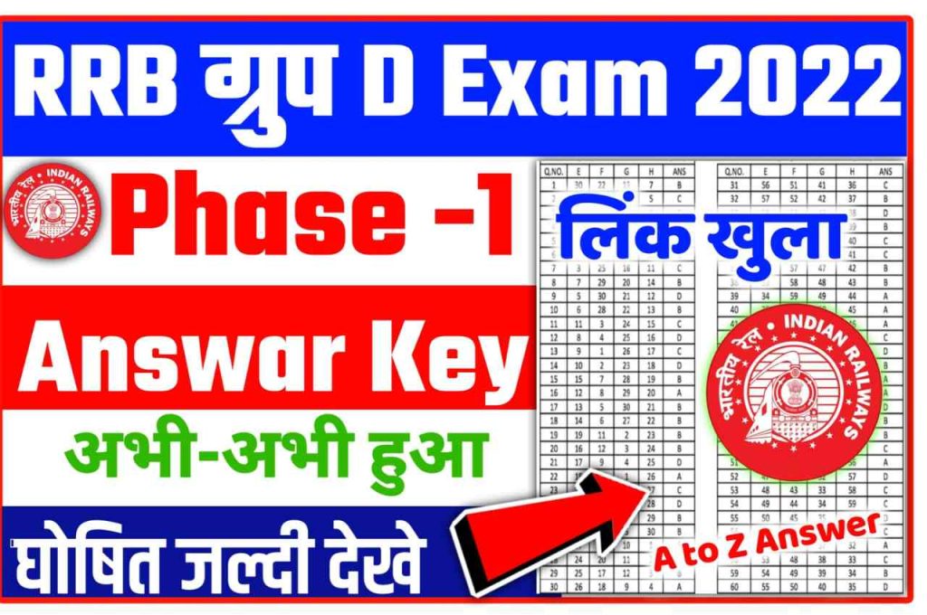 RRB Group D Phase 1 Answer Key 2022: यहां से डाउनलोड करें रेलवे ग्रुप D पहले चरण का Answar Key 3 RRB Group D Phase 1 Answer Key 2022
