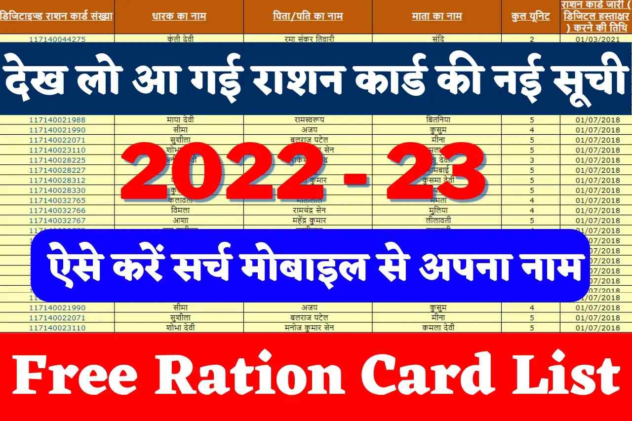 Free Ration Card List 2022: फ्री राशन कार्ड की नई लिस्ट में कैसे चेक करें अपना नाम 2 Free Ration Card List 2022: फ्री राशन कार्ड की नई लिस्ट में कैसे चेक करें अपना नाम