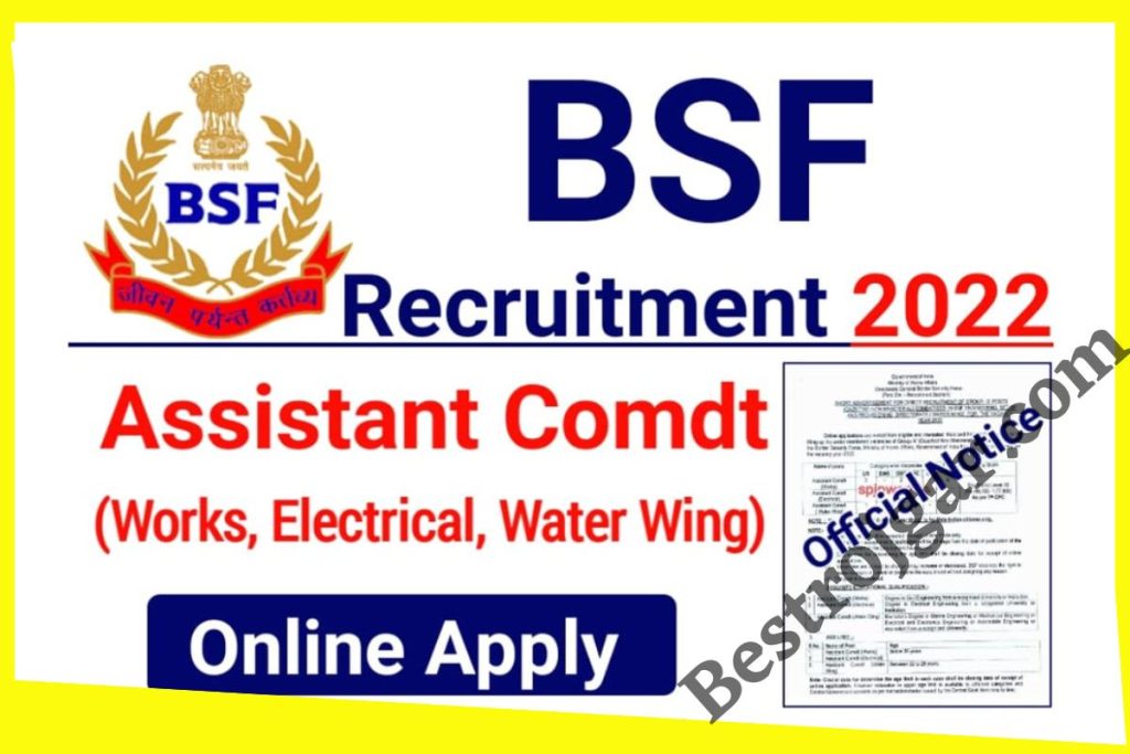 BSF Assistant Commandant Bharti 2022 एसी वाटर विंग के लिए अधिसूचना जारी 3 BSF Assistant Commandant Recruitment 2022
