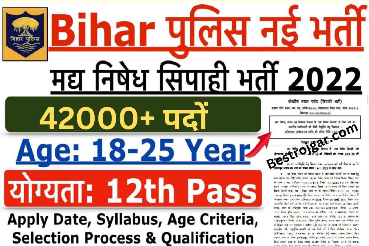 Bihar Police New Vacancy 2022-23
