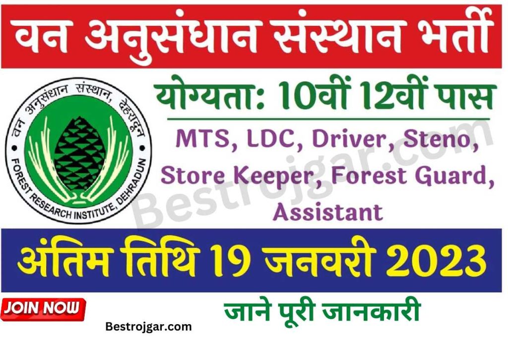 FRI Recruitment 2023 Notification Out