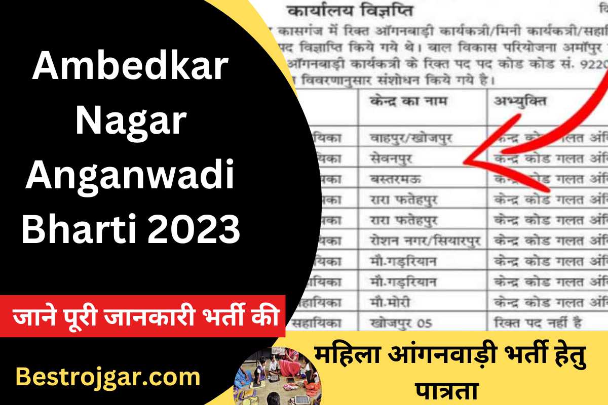 Ambedkar Nagar Anganwadi Bharti 2023