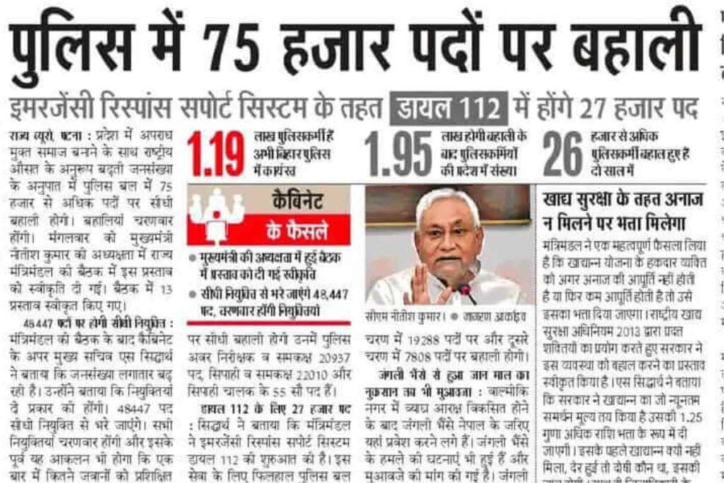 Bihar Police Vacancy