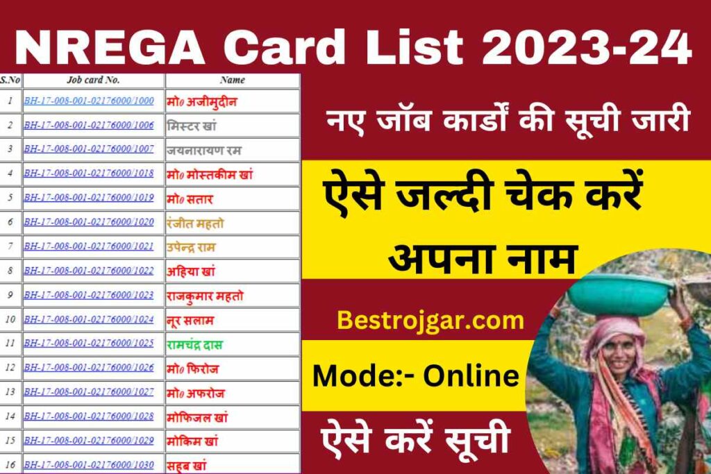 NREGA Card List 2023-24:- नए जॉब कार्डों की सूची जारी, ऐसे जल्दी चेक करें अपना नाम 3 NREGA Card List 2023-24