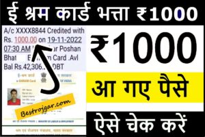 E Shram Card Status Check by Aadhar Card