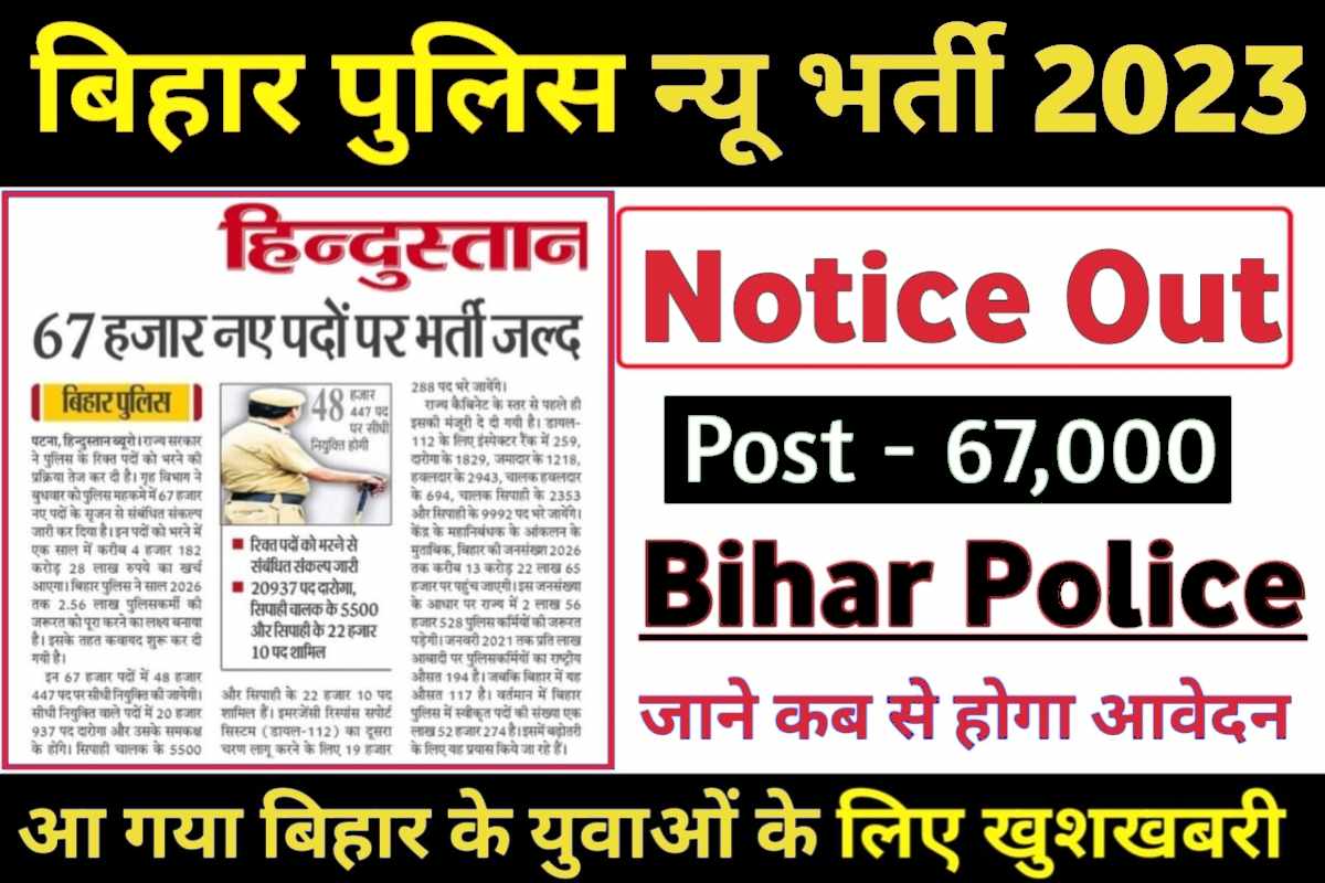 Bihar Police New Vaccancy 2023