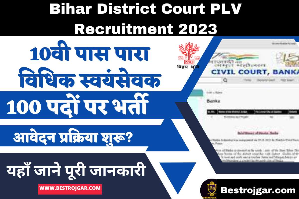 Bihar District Court PLV Recruitment 2023