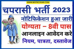 Bumper vaccancy 2023 – चपरासी और कंप्यूटर पास के लिए कलेक्टर कार्यालय विभाग में बंपर भर्ती
