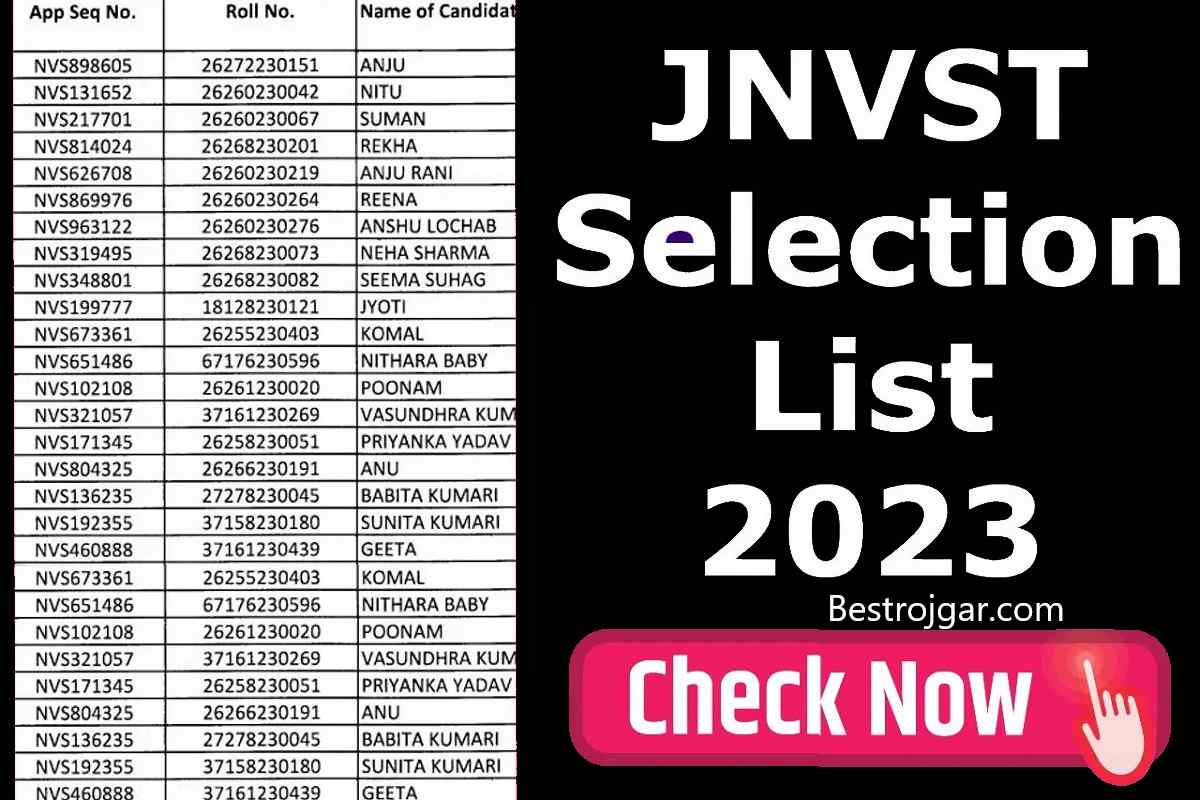 JNVST Selection List
