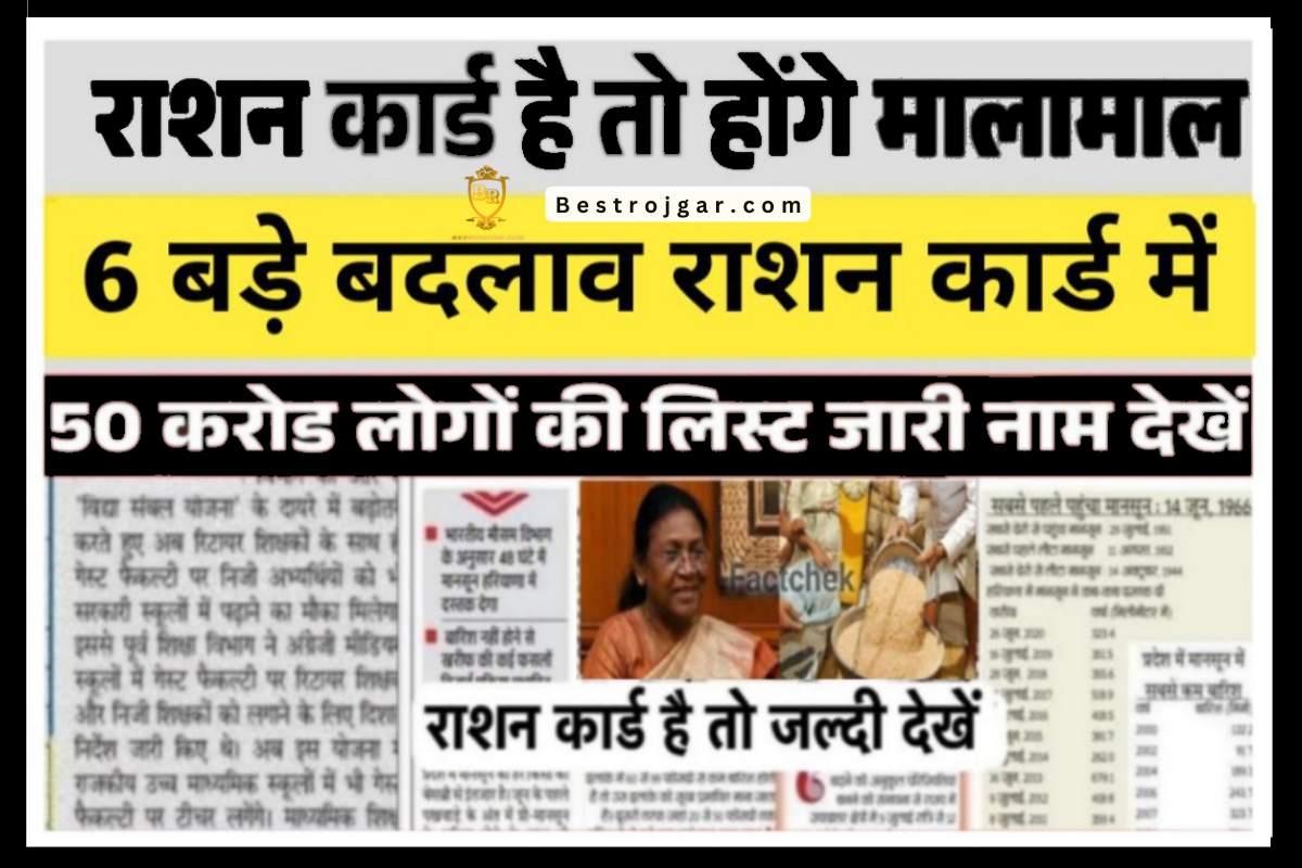 Ration card Good News Update: अब सभी राशन कार्ड धारकों के लिए खुशी की बात होगी। 2 Ration card Good News Update