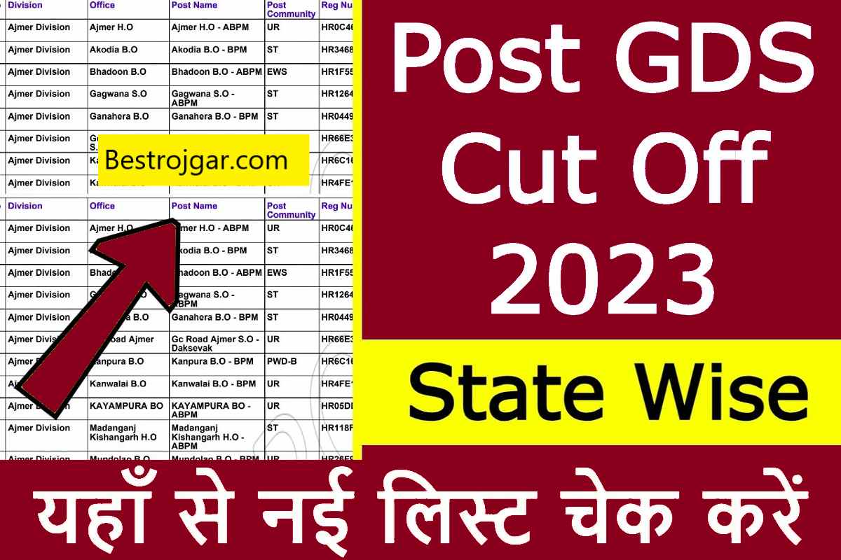 Post Dak Gds Cut Off 2023