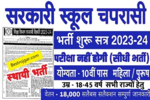School Peon Vacancy: स्कूल में चपरासी के पदों पर भर्ती, जल्द भरें फॉर्म