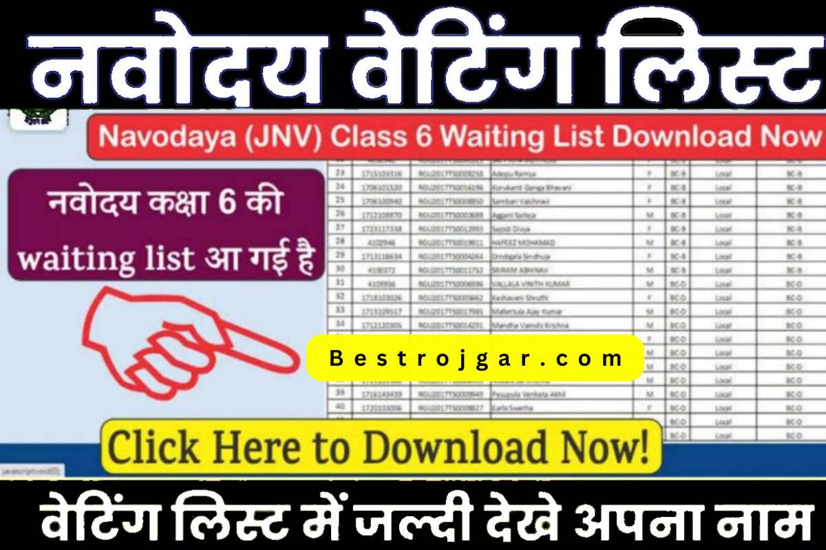 Navodaya Vidyalaya 3rd waiting List