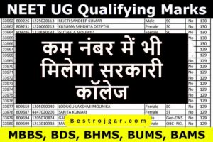 Sarkari College एमबीबीएस, बीडीएस, बीएचएमएस, बीयूएमएस, बीएएमएस के लिए एनईईटी यूजी क्वालीफाइंग मार्क्स 2023