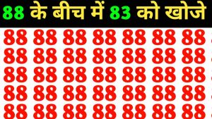 Optical illusions 2023  : सेकेंडो में 88 के खजाना मे से 83 को खोजे, ये चुनौती गेम, हिम्मत है तो खेले!