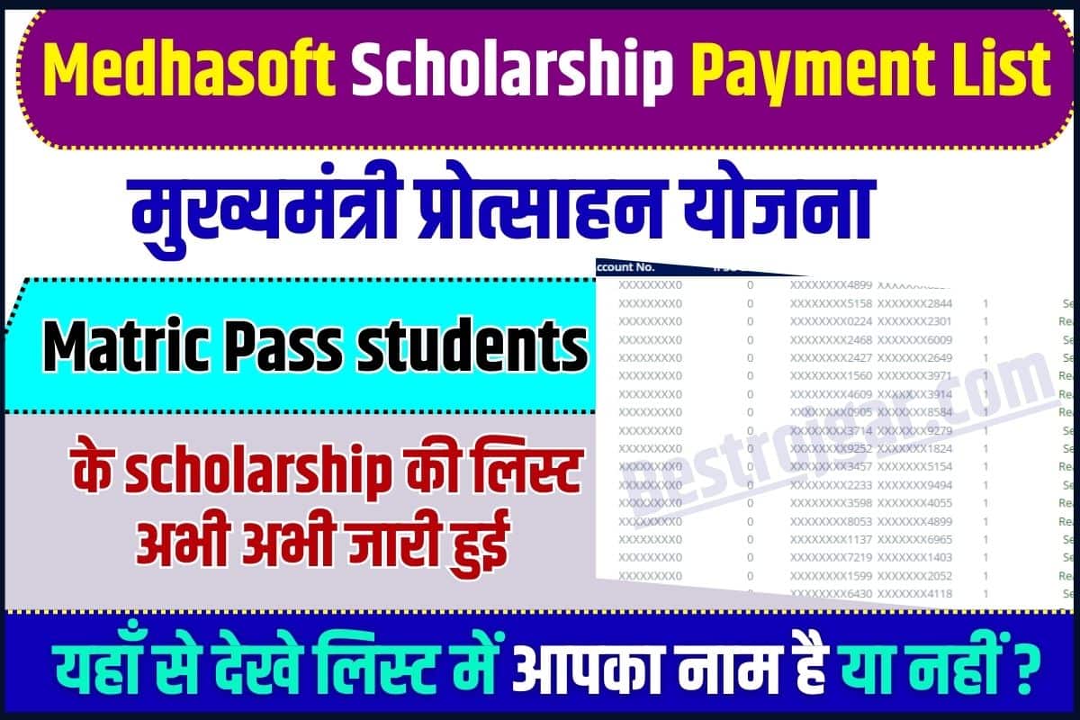 Medhasoft Scholarship Payment List