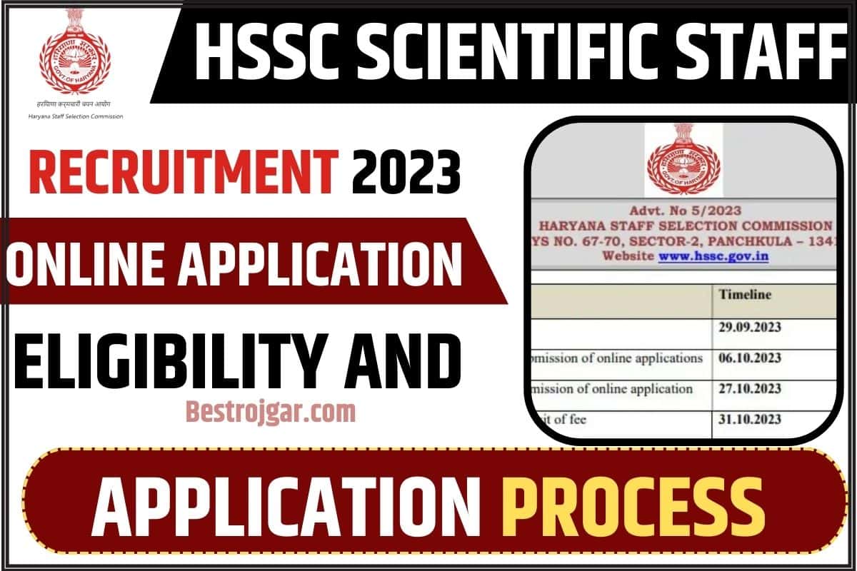 HSSC Scientific Staff Recruitment 2023