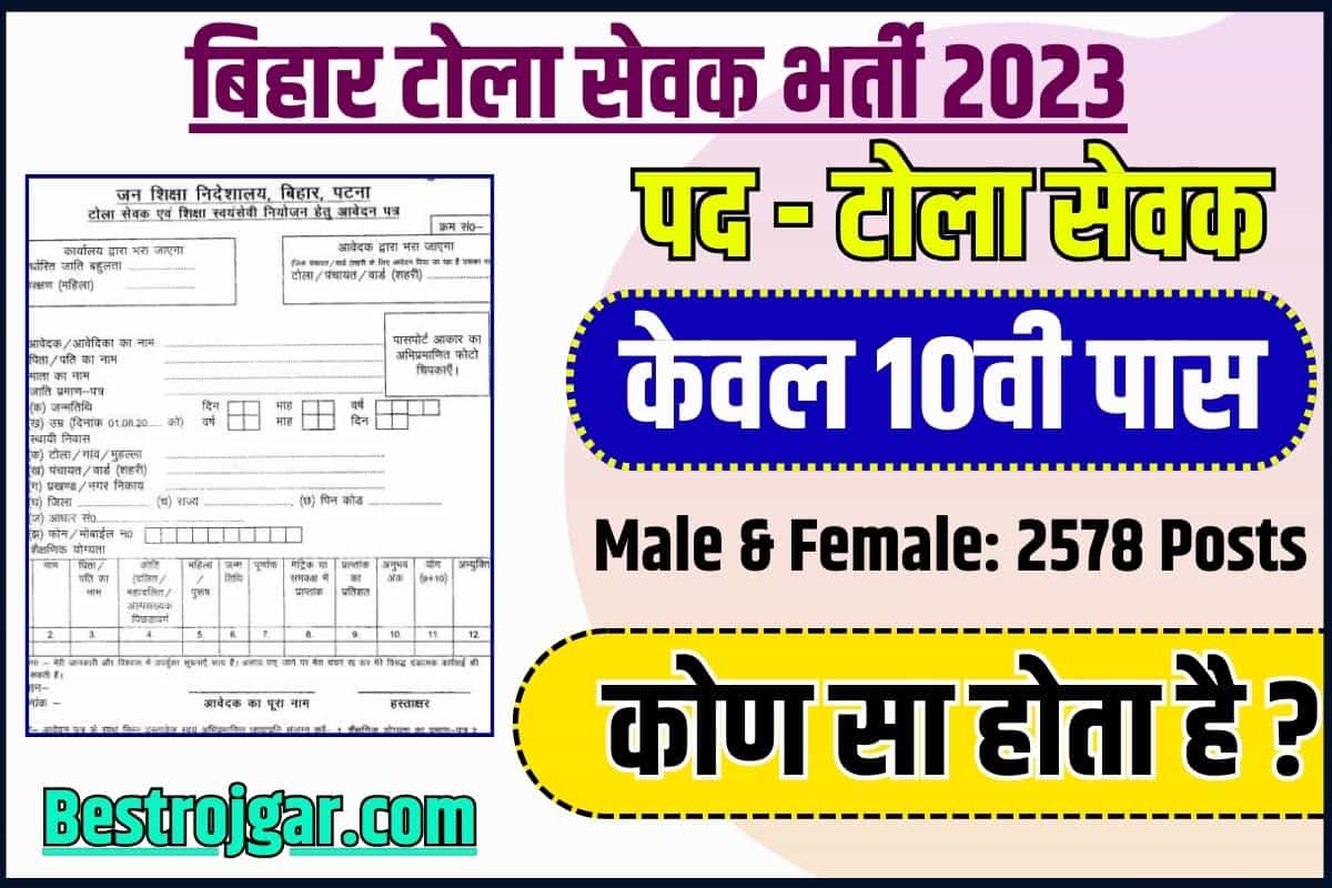 Bihar Tola Sevak Vacancy 2023