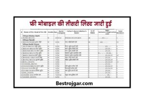 Free Mobile 3rd List Update: अपडेट हुई योजना , फ्री मोबाइल की तीसरी लिस्ट जारी हुई, इन सब का नाम अबकी बार आ गया