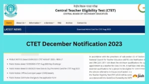 CTET Notification 2023-24 – यहां Apply पत्र, परीक्षा तिथि और शैक्षणिक योग्यता के बारे में सभी विवरण देखें। 4 CTET जनवरी सत्र के लिए आवेदन पत्र 2 नवंबर