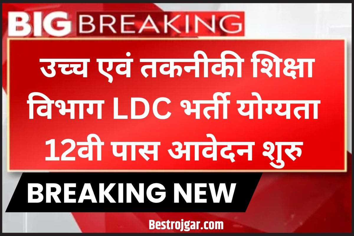 Higher And Technical Education LDC Recruitment 2023