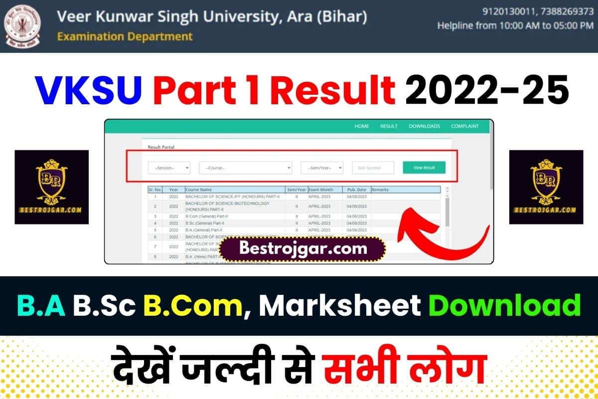 VKSU Part 1 Result 2022-25