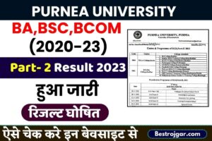 Purnea University Part 2 Result 2023