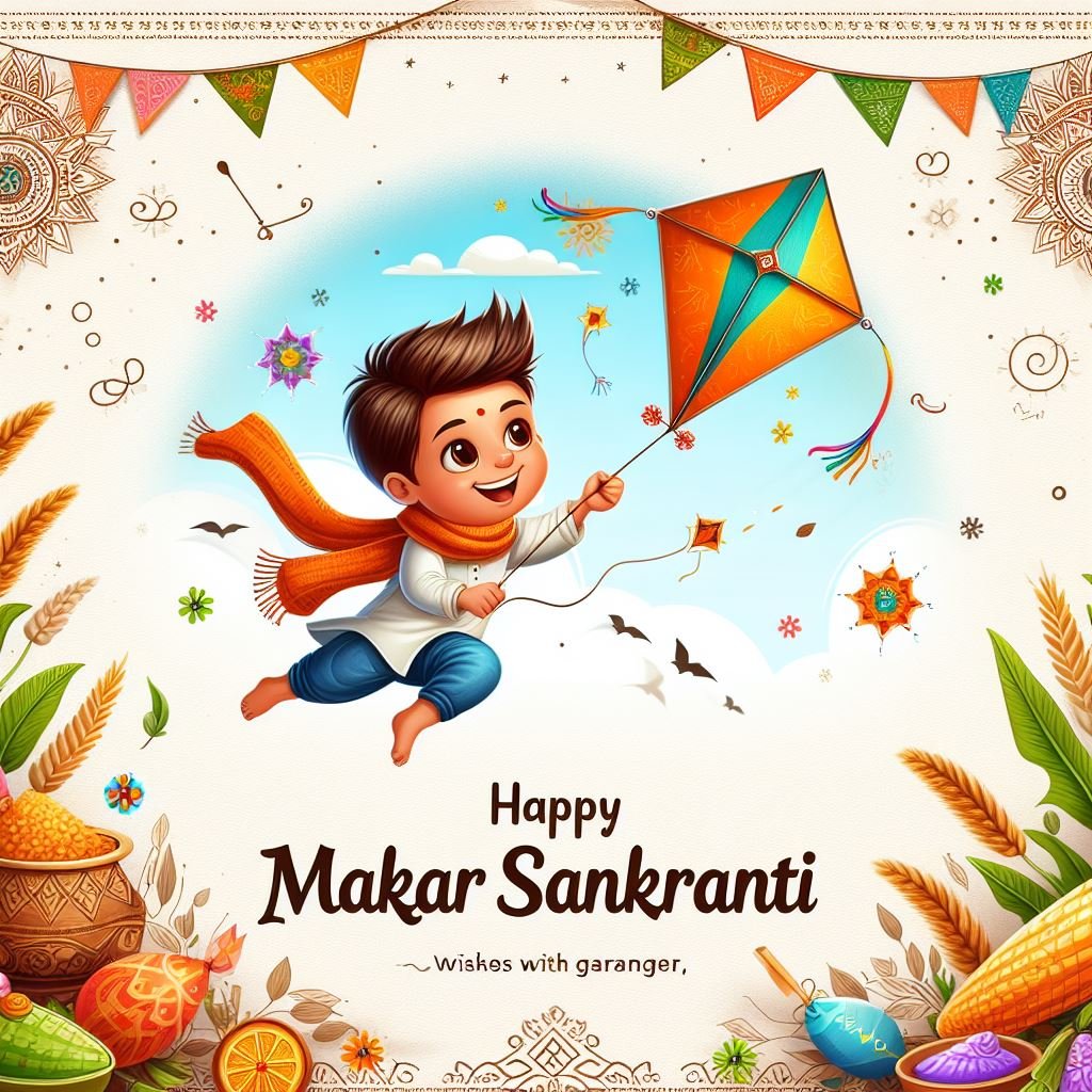 Happy Makar Sankranti Wishes 2024 : Send Makar Sankranti Wishes,shayari pics and quotes to your friends and relatives 7 BG