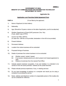 Post Office Franchise Scheme 2024 : सिर्फ 8वीं पास युवाओँ को पोस्ट ऑफिश दे रही है फ्रैंचाईजी खोलने का सुनहरा मौका, पढ़े पूरी रिपोर्ट 5 fgn