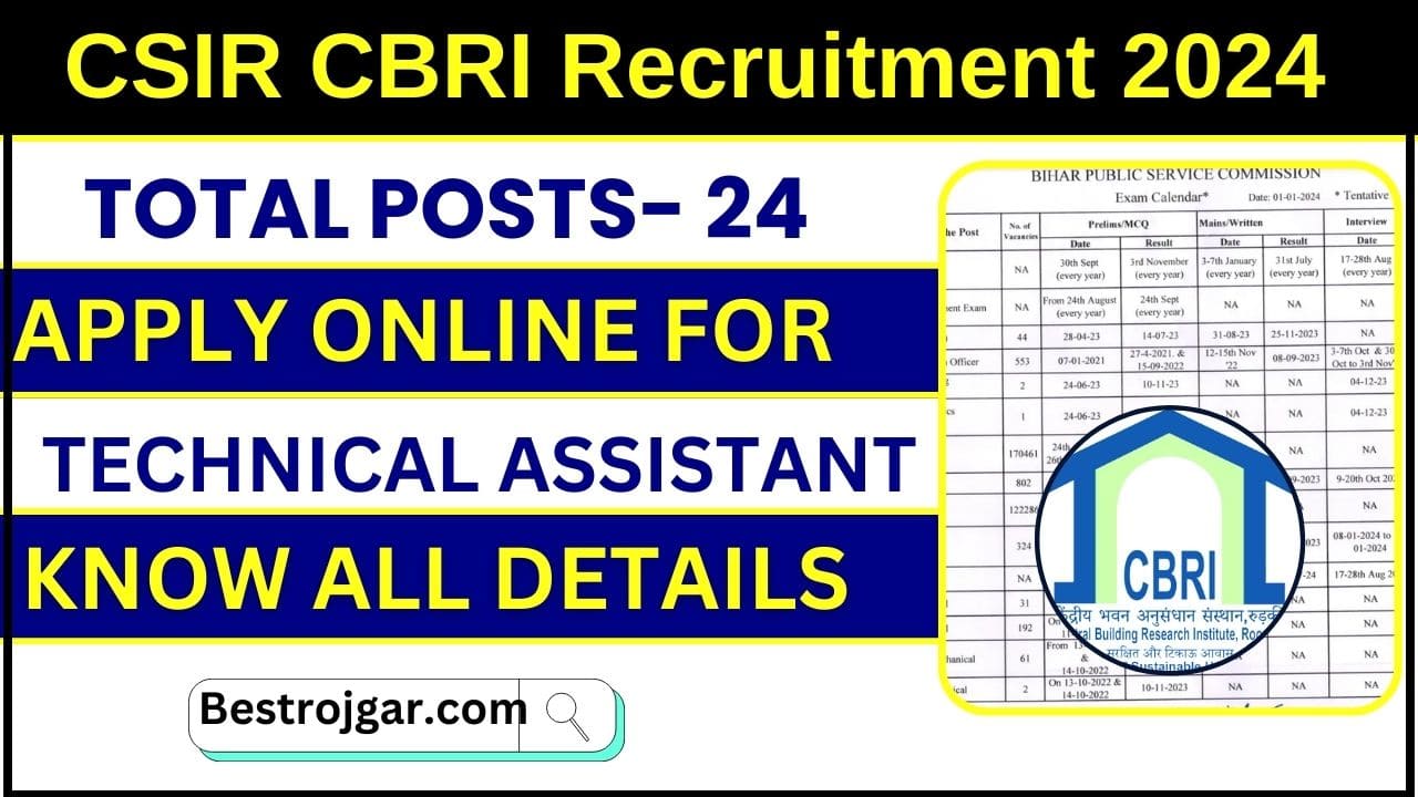 CSIR CBRI Recruitment 2024