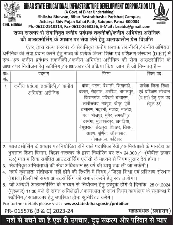 Continuing Education Department Vacancy 2024: बाल अधिकारिता विभाग भर्ती का नोटिफिकेशन जारी 4 Continuing Education Department Vacancy