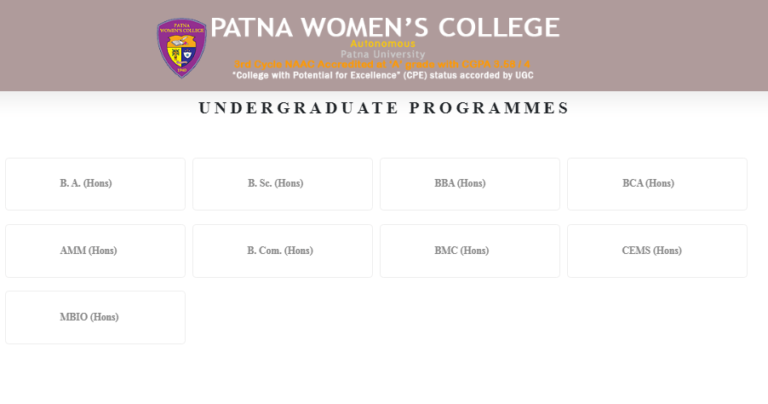Patna Women’s College Admission