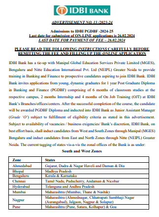 IDBI Bank Vacancy