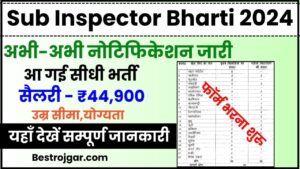 Sub Inspector Vacancy 2024: सब इंस्पेक्टर के पदों पर नई भर्ती, अभी-अभी नोटिफिकेशन हुआ जारी जाने हमारे वेबसाइट पर 