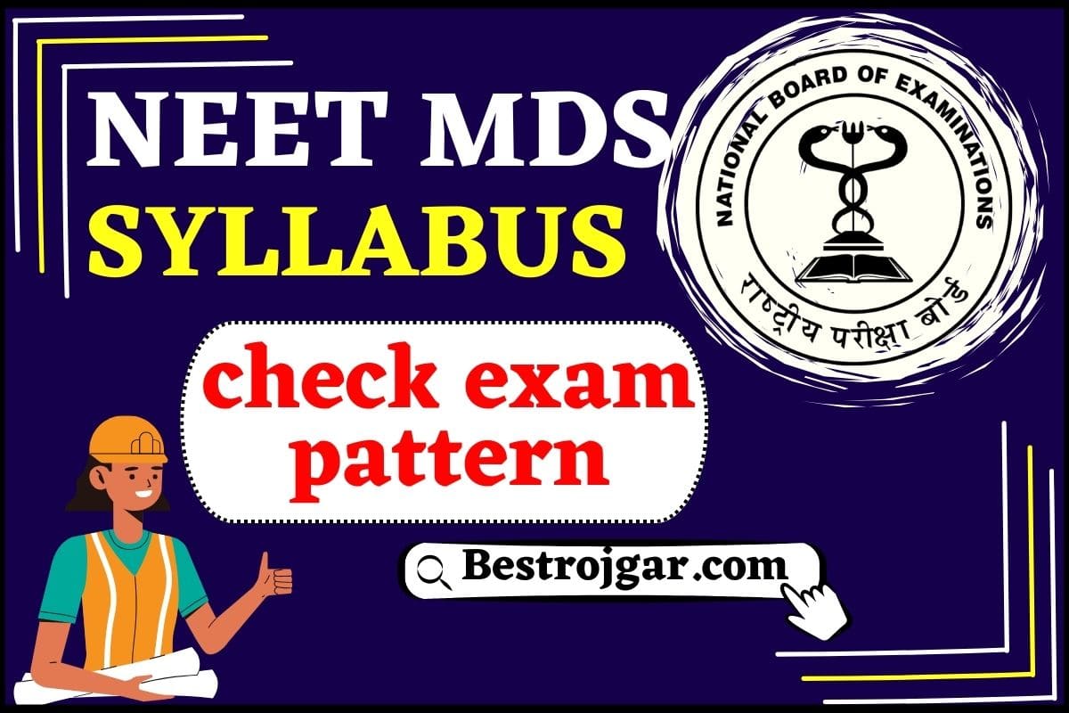 NEET MDS Syllabus 2024