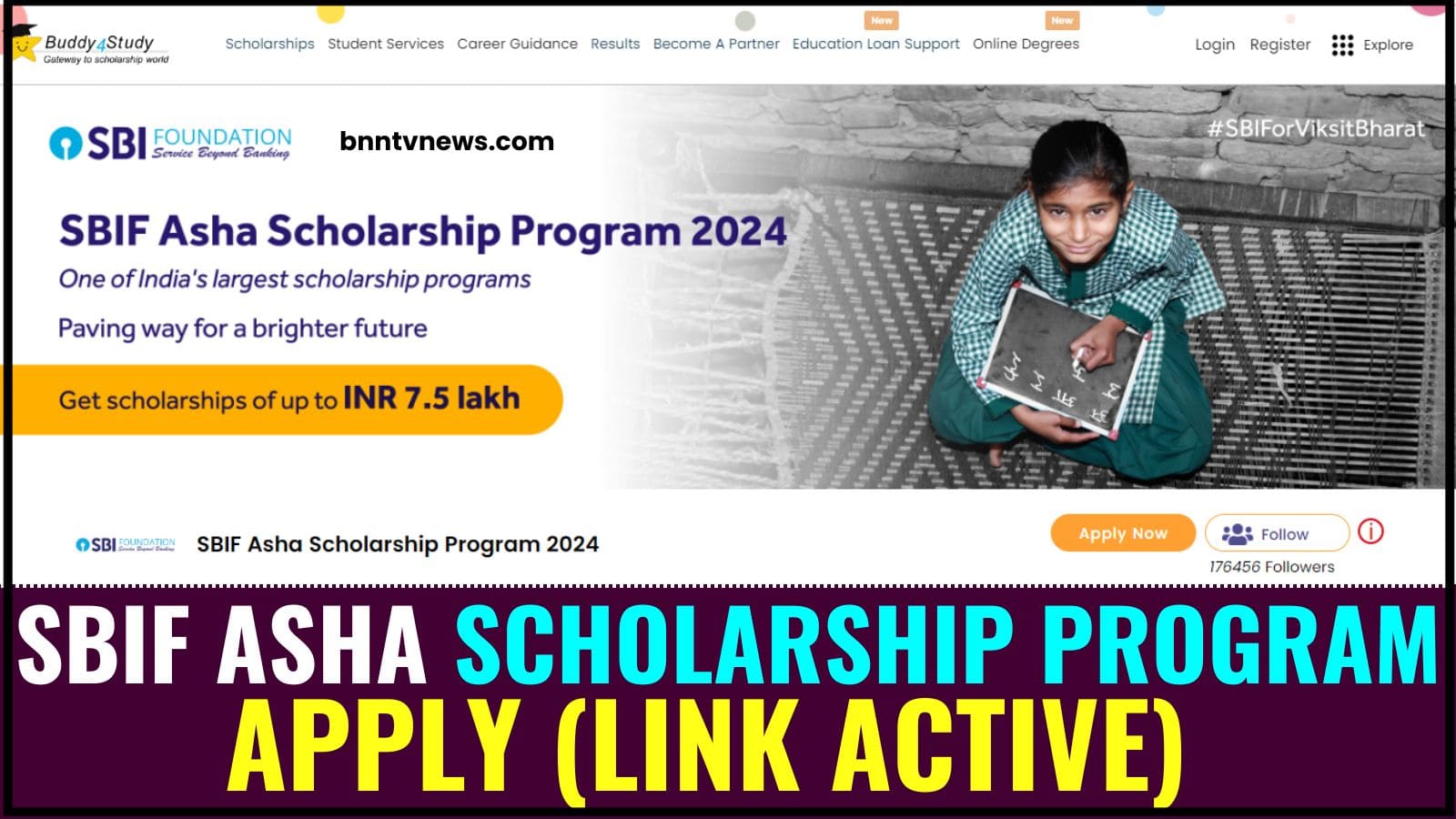 SBIF Asha Scholarship Program