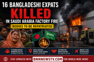 16 Bangladeshi Workers Killed in Saudi Arabia Factory Fire; Bodies to Be Repatriated