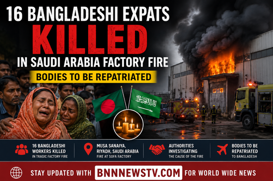 16 Bangladeshi Workers Killed in Saudi Arabia Factory Fire; Bodies to Be Repatriated